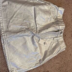 BN Shimmering Silver Mini Skirt